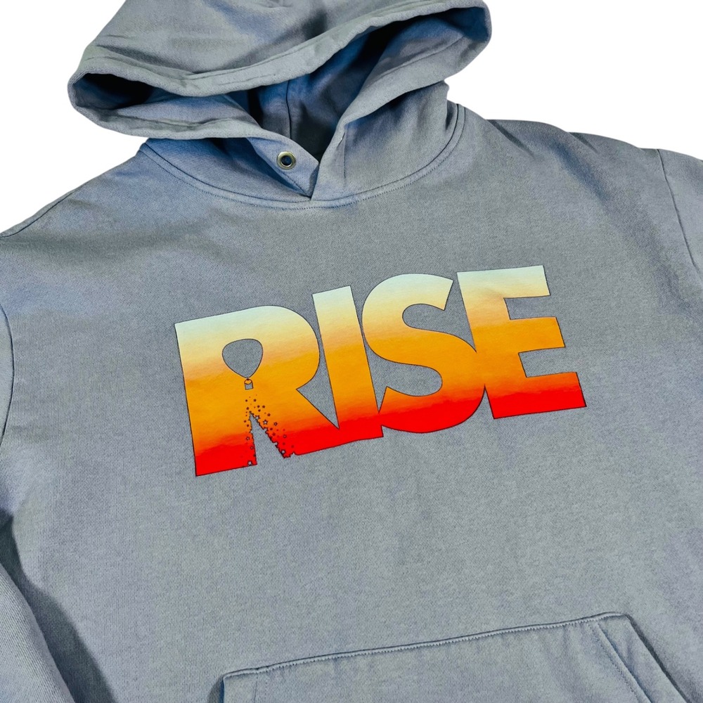 Zyia Active Hoodie XXL Blue Rise Graphic Kangaroo Pocket Sweatshirt - Picture 2 of 8